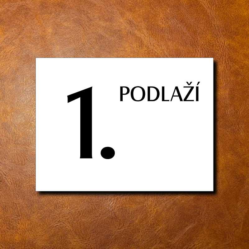 1 PATRO, bílá cedulka 200x150mm