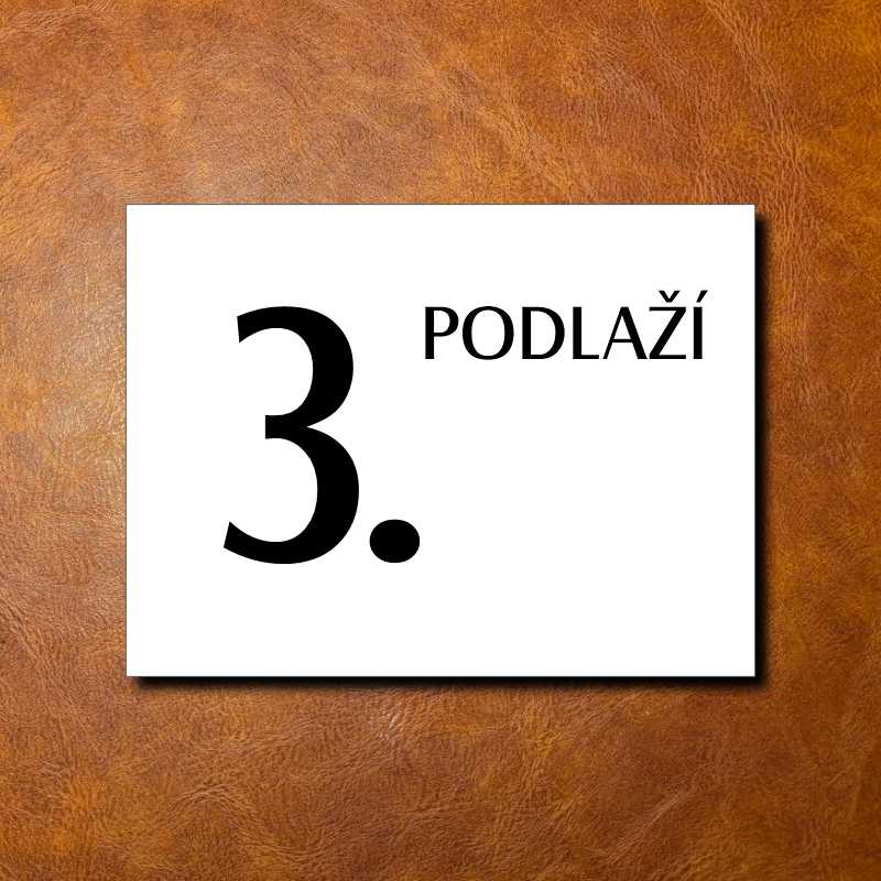 3 PATRO, bílá cedulka 200x150mm