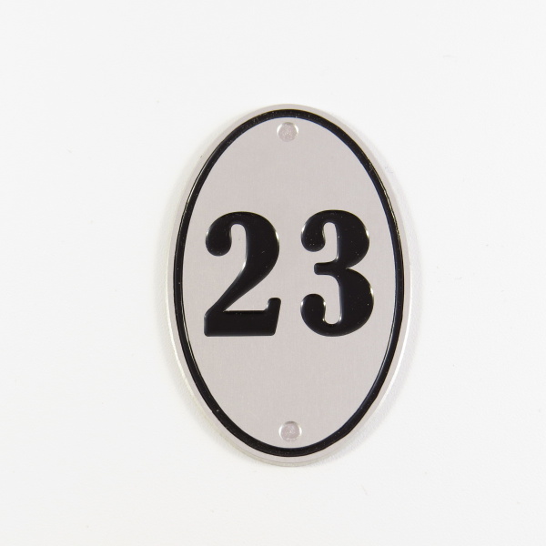 Číslo na dveře typ 2 – stříbrné matné, barvené, 60x38mm