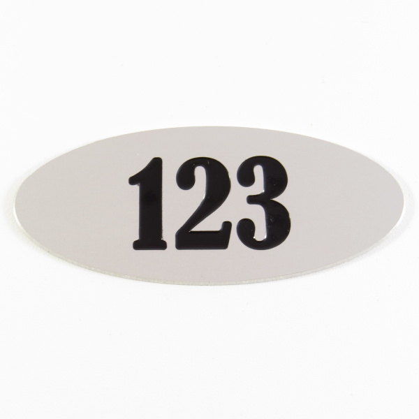 Číslo na dveře typ 6 – stříbrné matné, barvené, 70x30mm