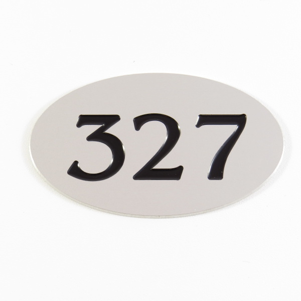 Číslo na dveře typ 7 – stříbrné matné, barvené, 60x36mm