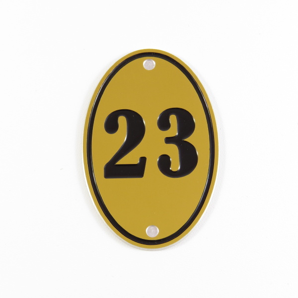 Číslo na dveře typ 2 – zlaté lesklé, barvené, 60x38mm