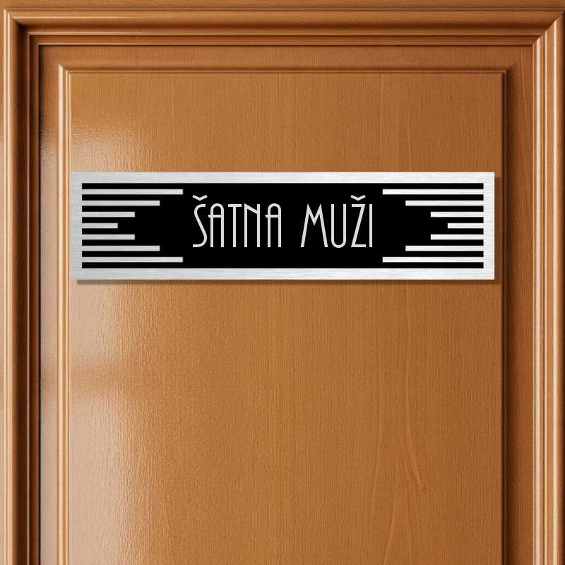 Cedulka na dveře - Šatna muži