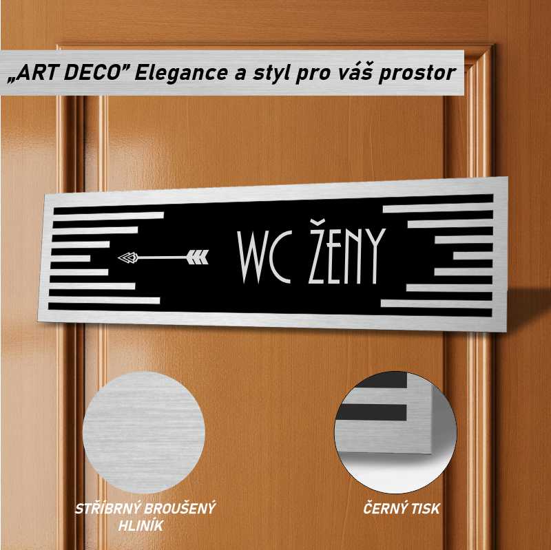 Cedulka na dveře - WC ženy vlevo
