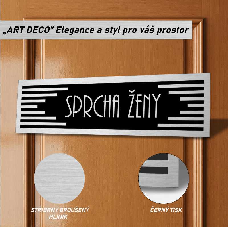Cedulka na dveře - Sprcha ženy