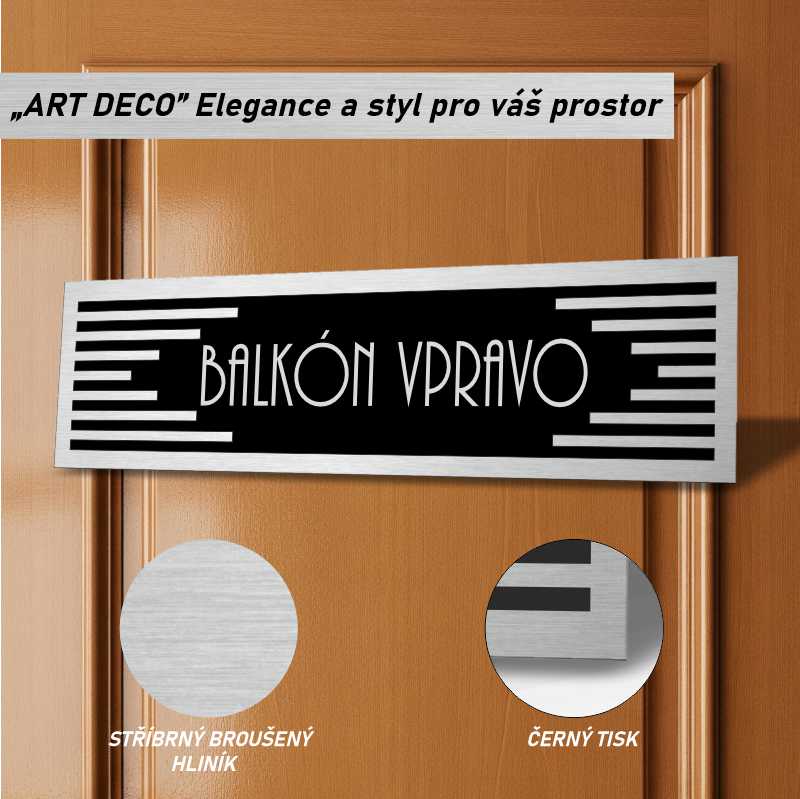 Cedulka na dveře - Balkón vpravo