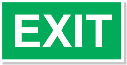 Exit, samolepka 200x100 mm