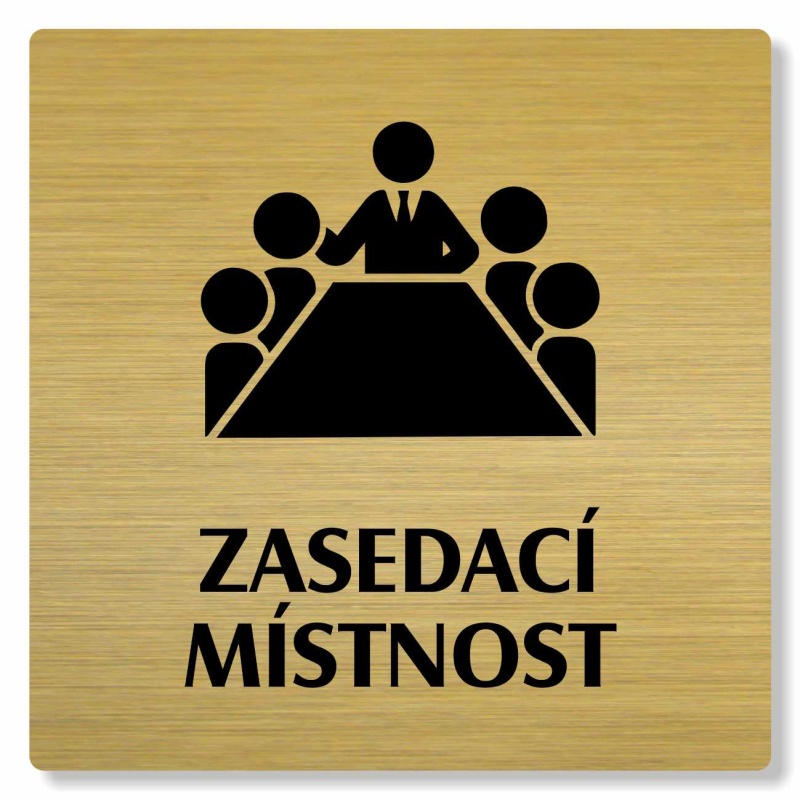 Zasedací místnost, 100x100mm, zlatý, Nevada
