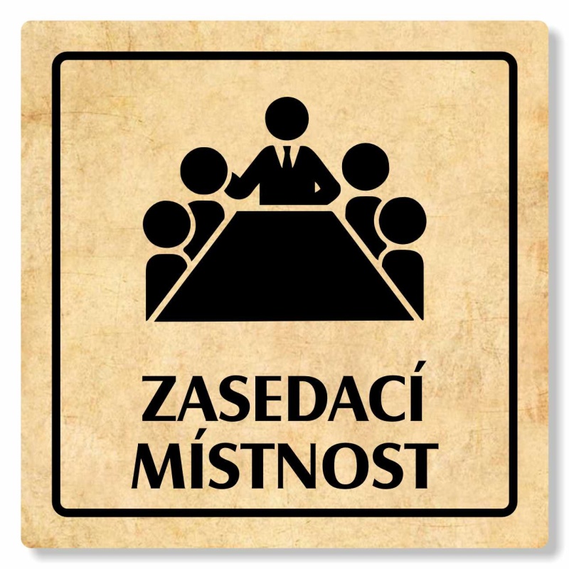 Zasedací místnost, 118x118mm, pergamen, Arizona