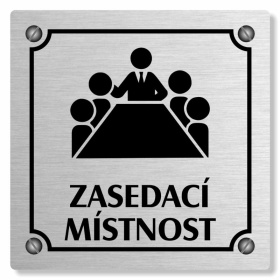 Zasedací místnost, 118x118mm, stříbrný, Kansas
